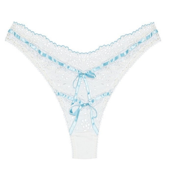 For Love & Lemons ✦ Swirl Eyelet Panty ✦ High‑Waist Cheeky Scalloped Edges XXS - Picture 3 of 9